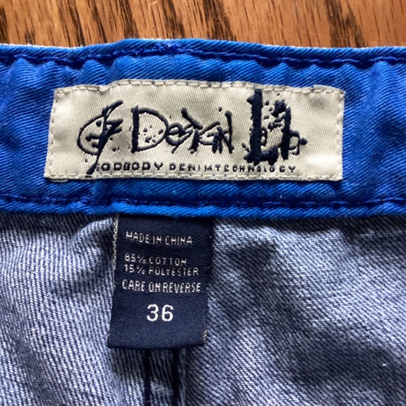 God Body Vintage Denim Shorts Y2K Hip Hop Blue Trim Mens 36 Retro Body Body Deni - Picture 5 of 10